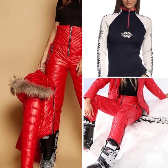 Chalet Puffer coordinate snow / ski jacket & high waisted pant set XL - Picture 14 of 16